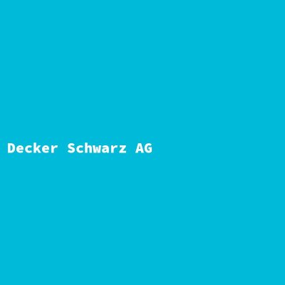 Hersteller: Decker Schwarz AG