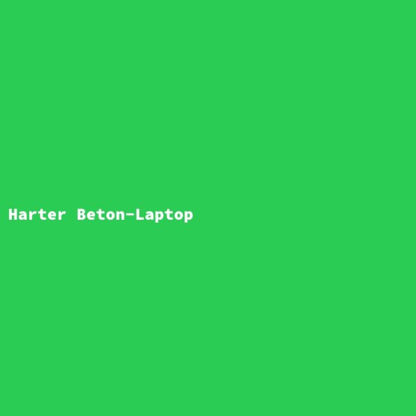 Harter Beton-Laptop