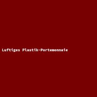 Luftiges Plastik-Portemonnaie