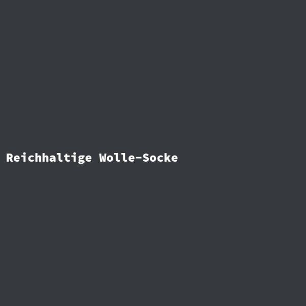 Reichhaltige Wolle-Socke